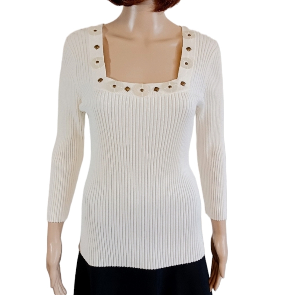 R.Q.T. Embellished Sweater - Size Medium
